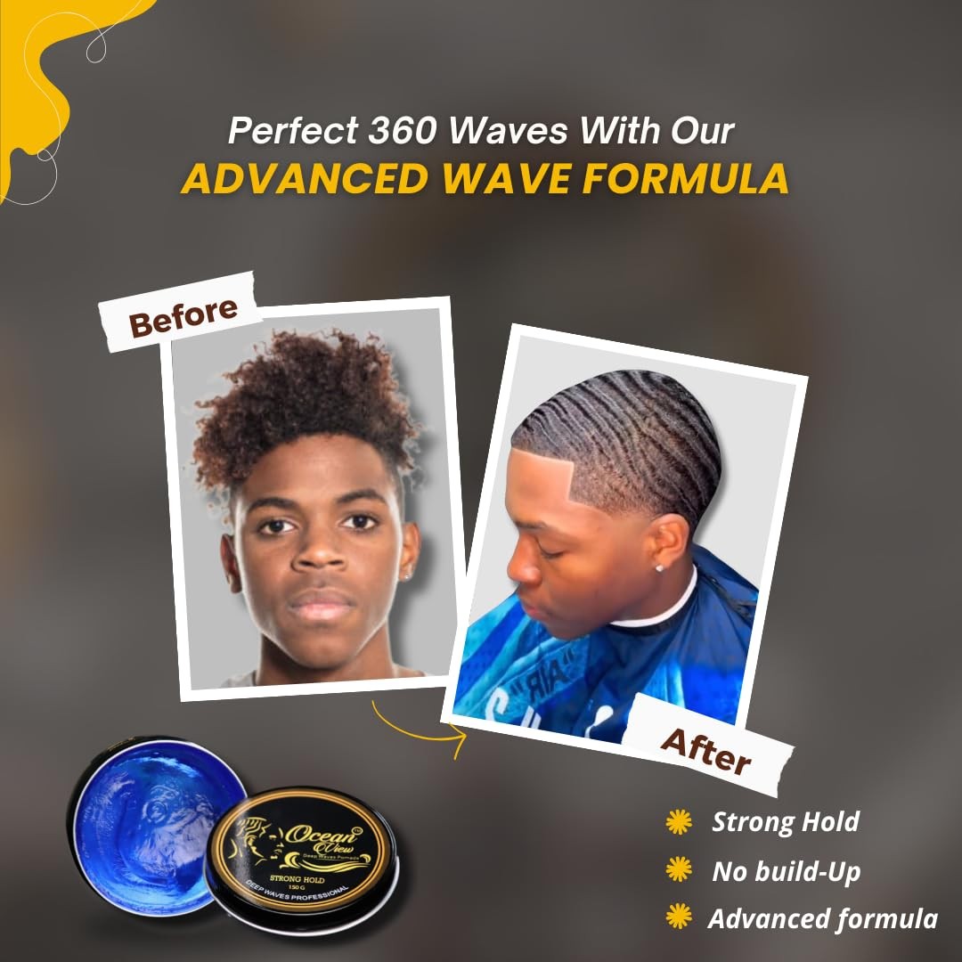 Water-Based Hair Pomade for 360 Waves Deep Waves Hair Cream for Hairstyling