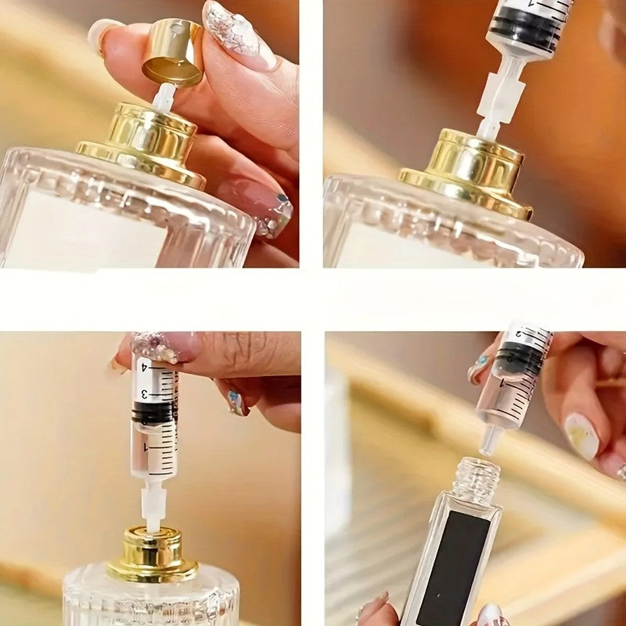 Plastic Syringe Perfume Dispenser Set for Cosmetic Refill - 5ml Capacity