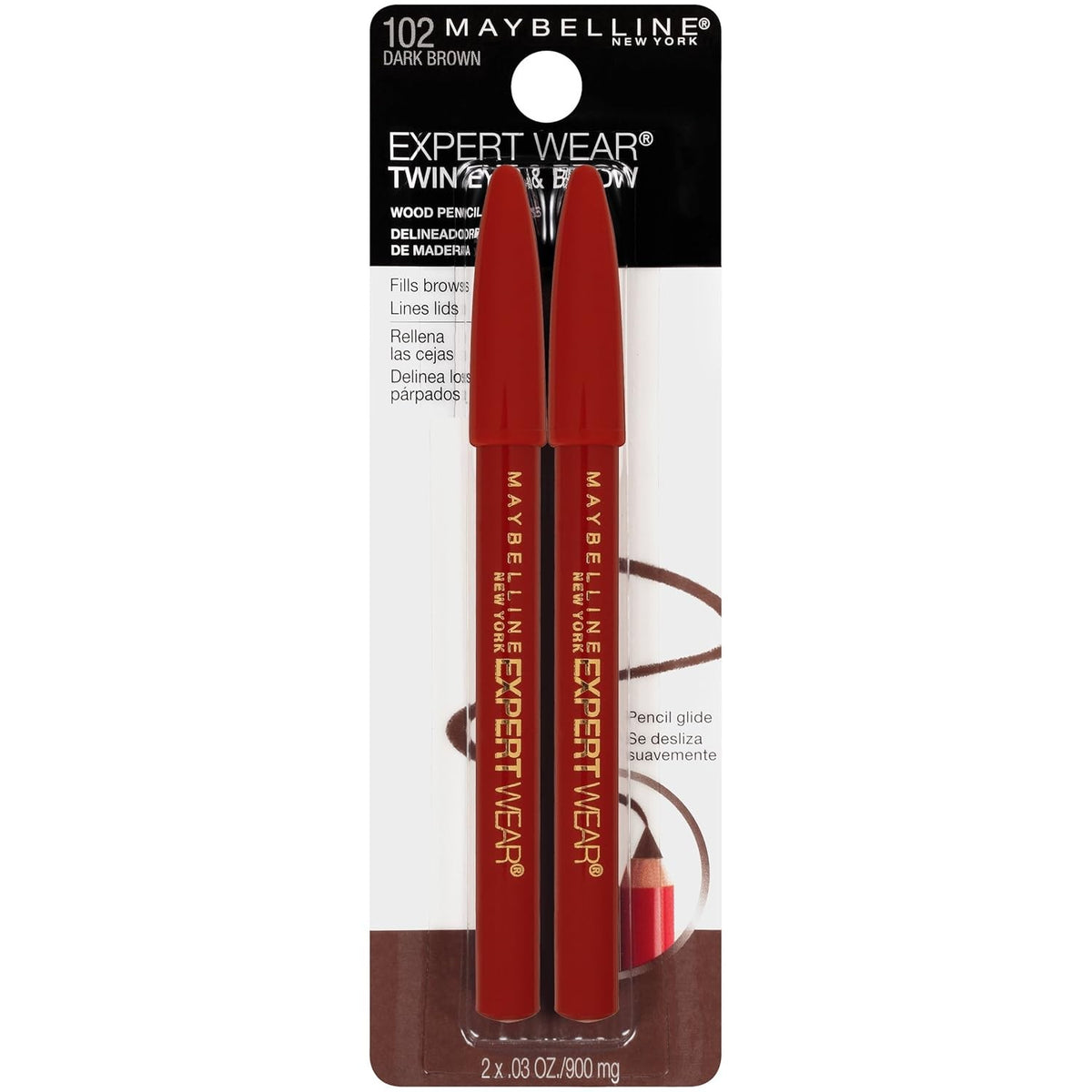 Waterproof Dual Eye and Brow Pencil - Dark Brown 102