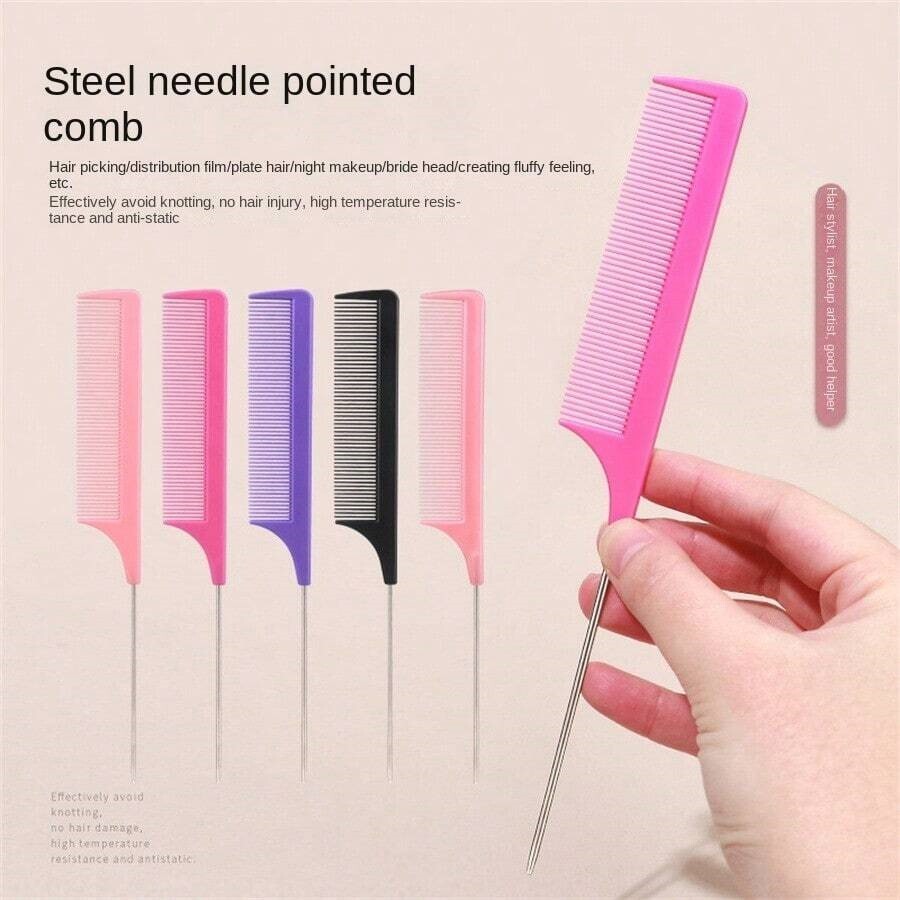 Professional Anti-Static Tail Hair Comb & Dye Brush for Salon & Home Use