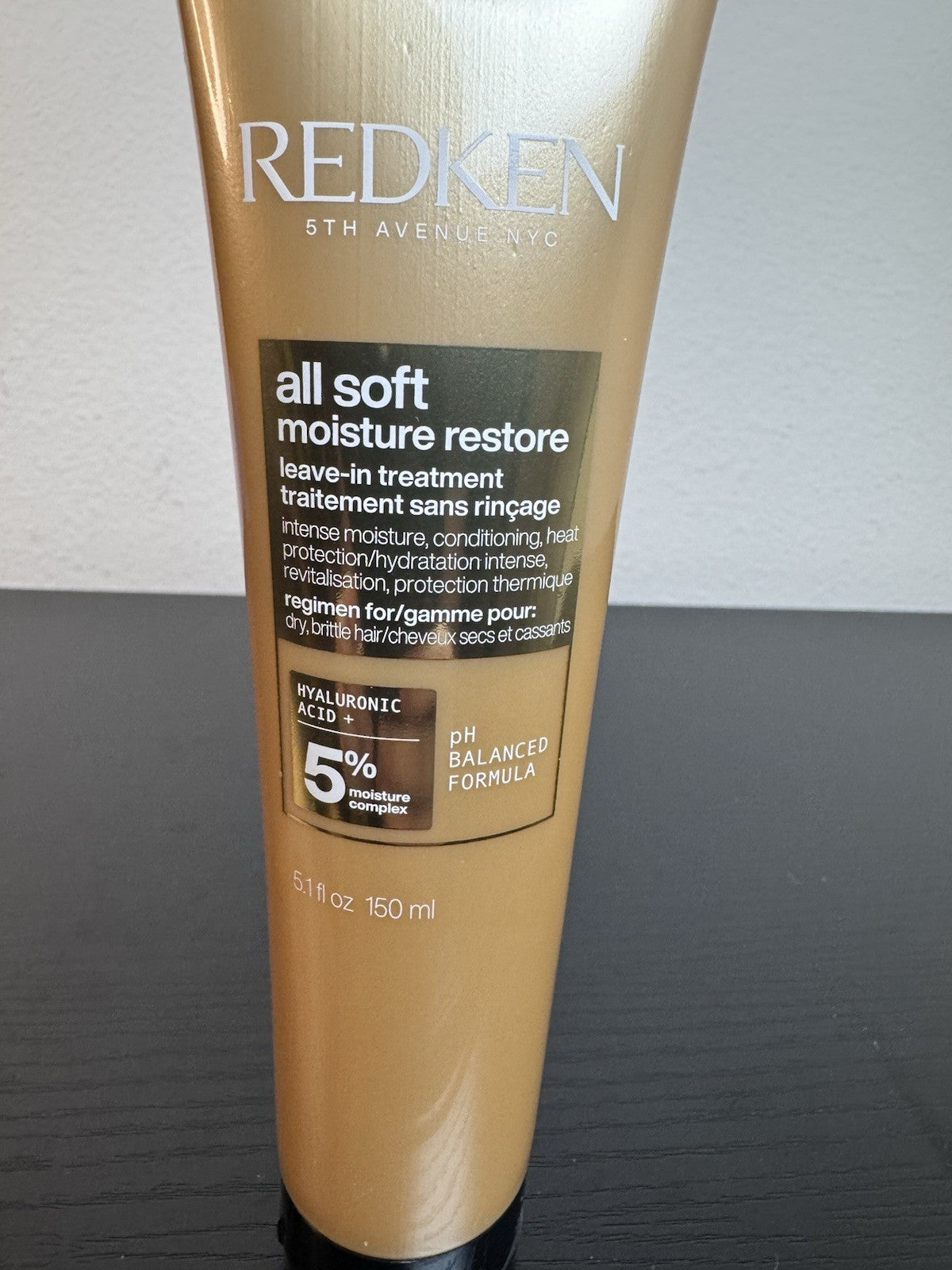 Redken All Soft Moisture Restore Leave-In Treatment with Hyaluronic Acid - 5.1 oz for Dry Hair