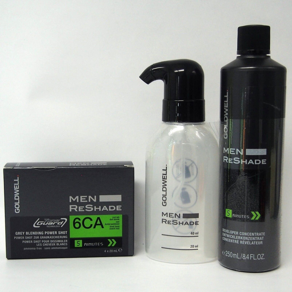 Men's Grey Blending Hair Color Kit with Developer & Applicator Bottle - Fast 5-Minute Gray Coverage