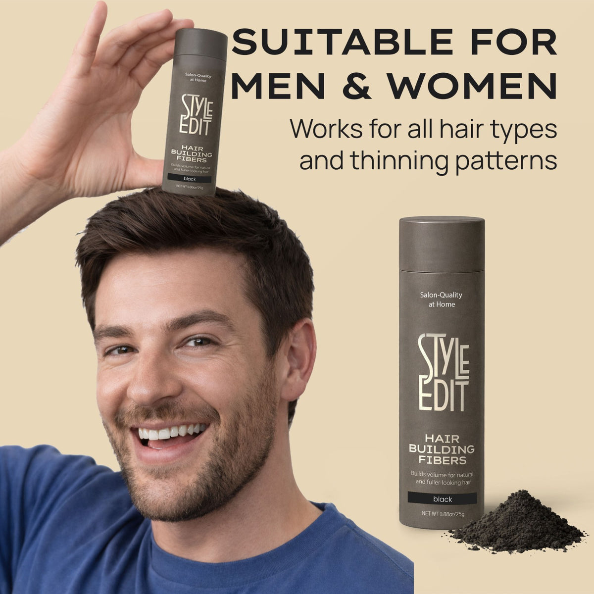 Hair Building Fibers for Thinning Hair | Instant Volume & Concealment