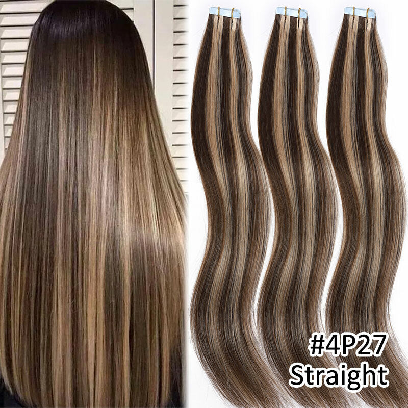 Remy Human Hair Tape-In Extensions - Highlight Ombre 100G