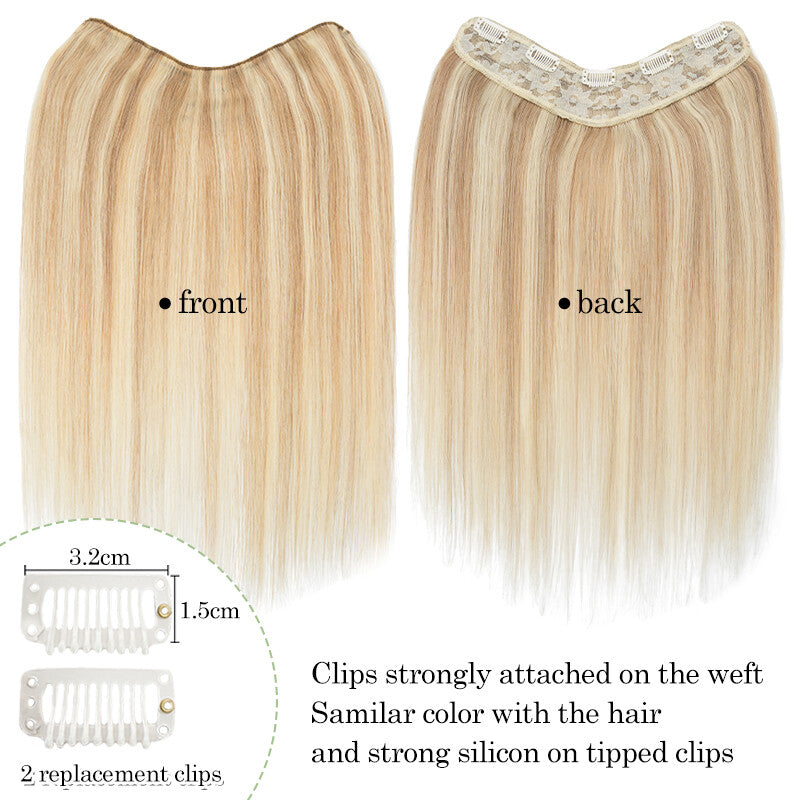 Clip-In Human Hair Extensions Full Head 3/4 Length Remy Hair, Multiple Colors & Lengths