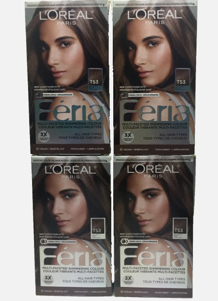 Hair Color Dye Pack - Medium Brown T53 Moonlit Tortoise 4-Pack