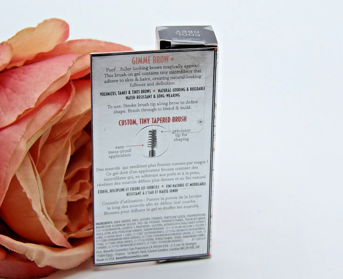Benefit Gimme Brow+ Brow Volumizing Fiber Gel Cool Grey 0.1 oz Full Size