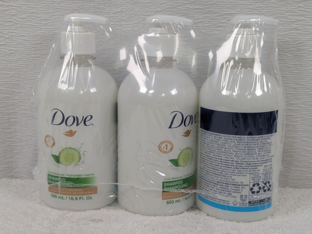 Dove Cool Moisture Hydrating Shampoo with Cucumber & Mint - 16.9 oz - 3 Pack