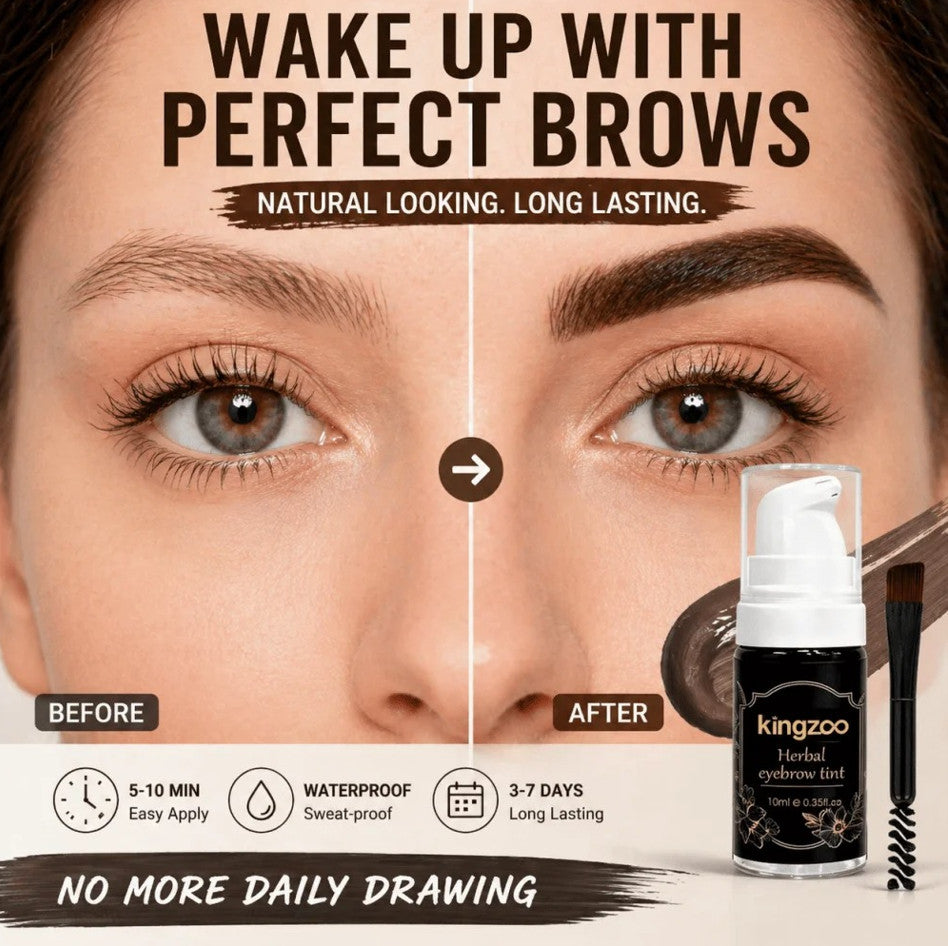 Waterproof Eyebrow Tint Kit - Long Lasting & Smudge-Resistant Brow Color