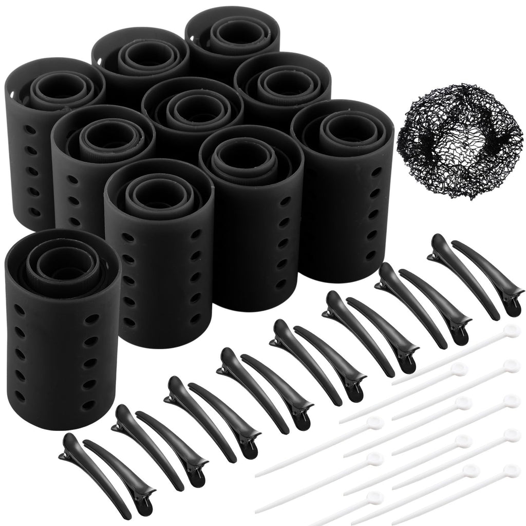 141 Pcs Hair Roller Set with Clips & Pins for Curling Styling - Multiple Sizes