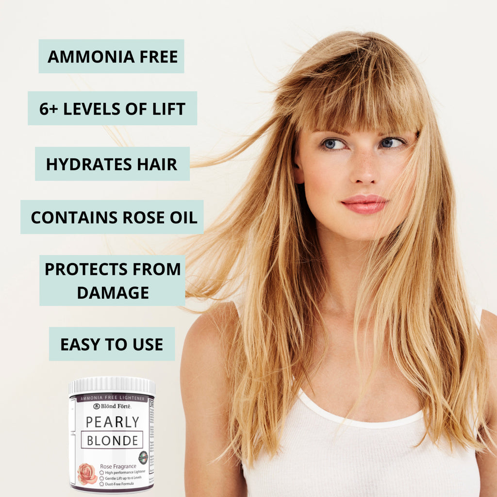 Ammonia-Free Hair Lightening Powder Kit with 30 Vol Developer - Blonde Forte