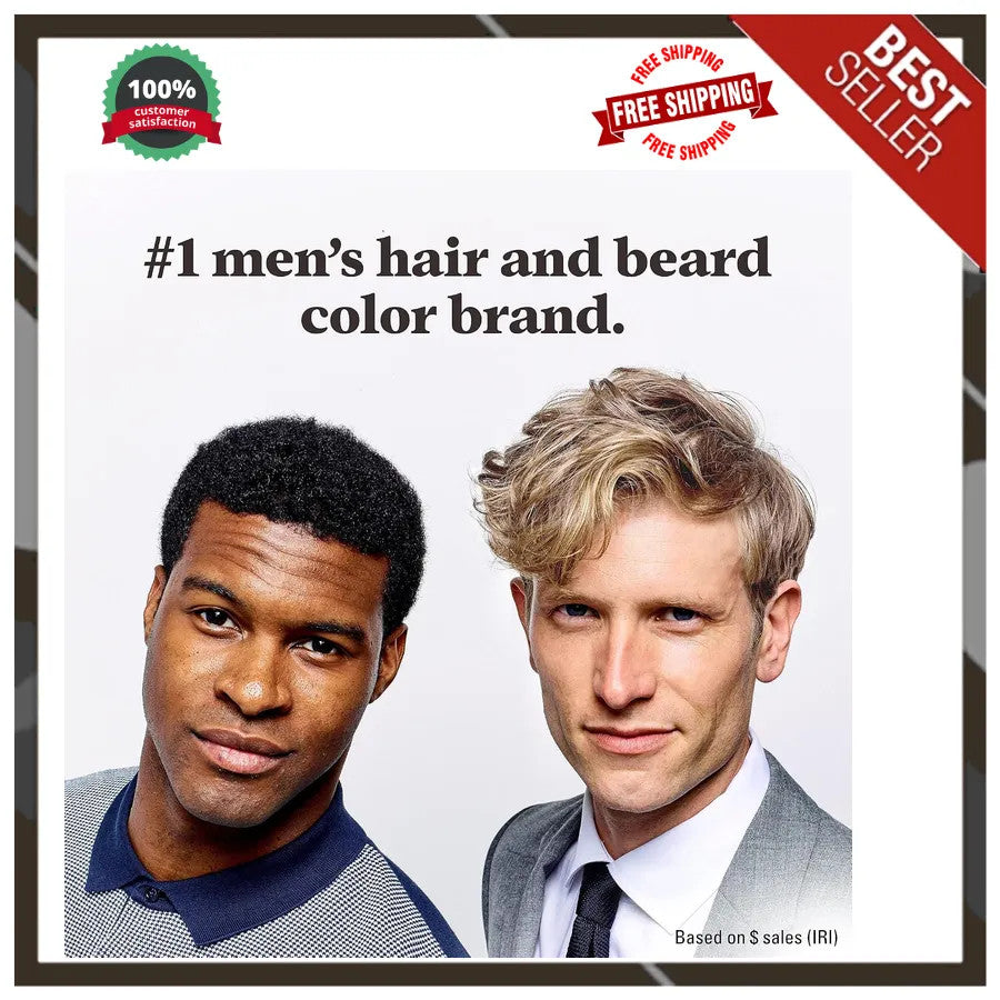 Men's Hair Color Shampoo-In Medium Brown H-35 3 Pack