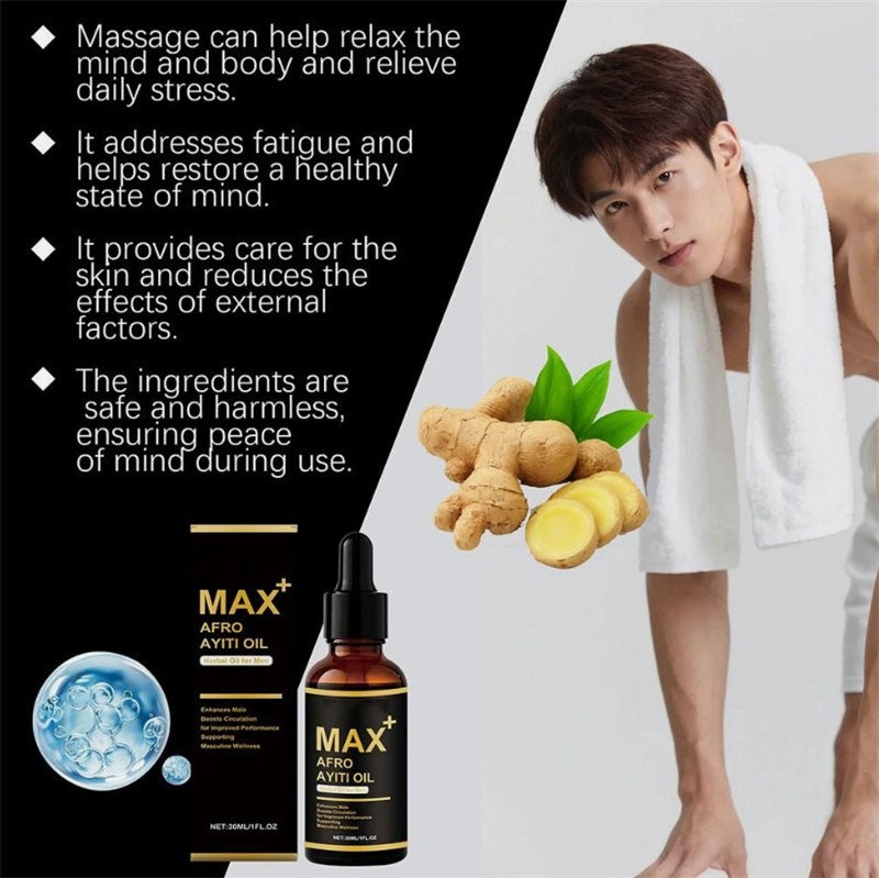 Herbal Massage Oil for Men - Circulation & Relaxation, 30ml