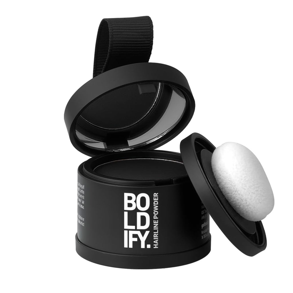 Water-Resistant Hairline Powder Root Touch Up - Black, 24-Hour Concealer