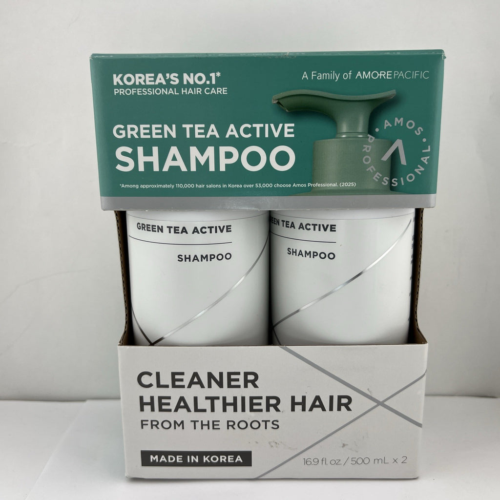 Green Tea Shampoo Set - Korean Hair Care for Healthy Hair 16.9 fl oz x 2