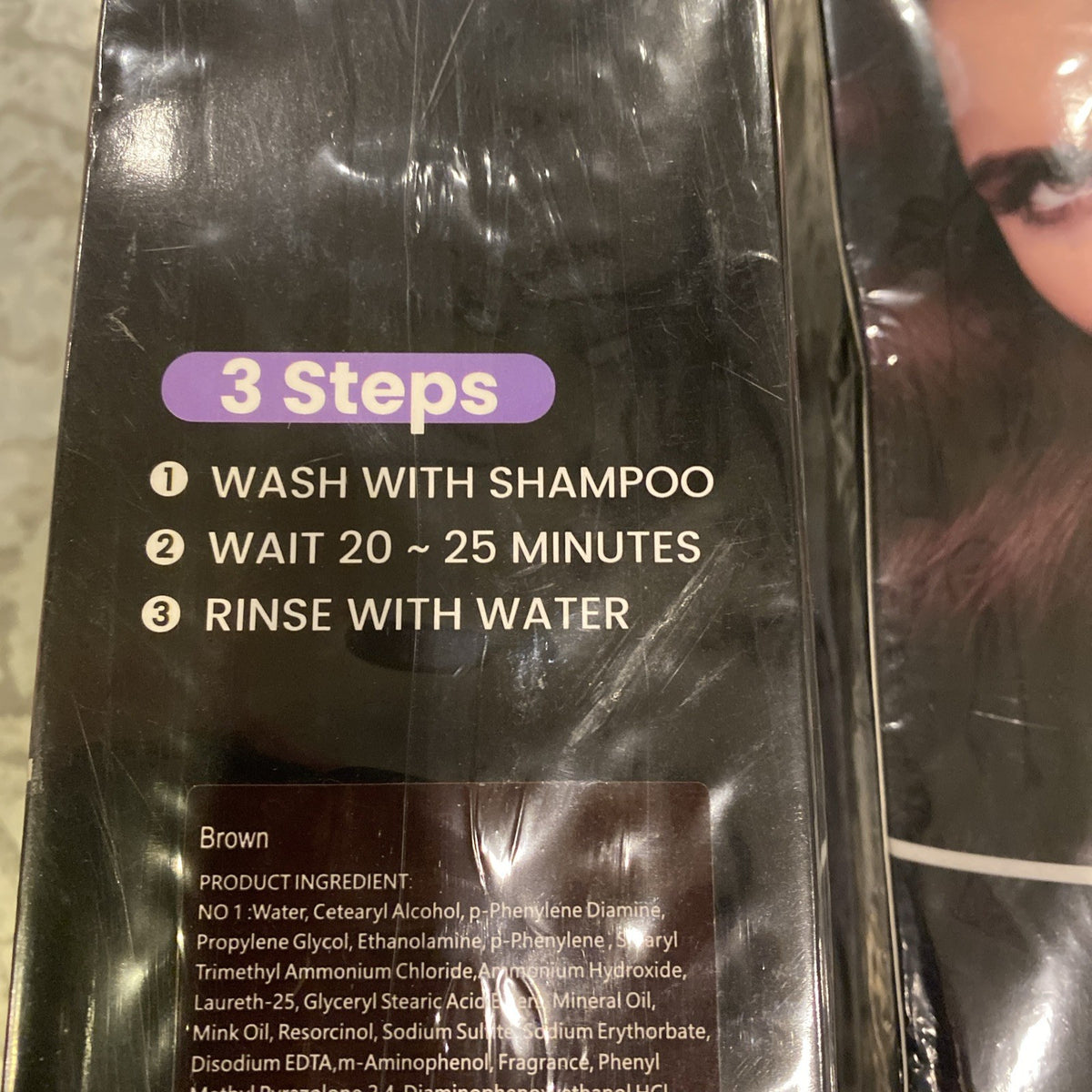 Brown Hair Dye Shampoo with Coconut Oil 3-in-1 Herbal Color 16.9 oz. 2 Pack