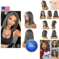 Ombre Grey Bob Wig 13x4 HD Lace Front Human Hair 180% Density Salt & Pepper