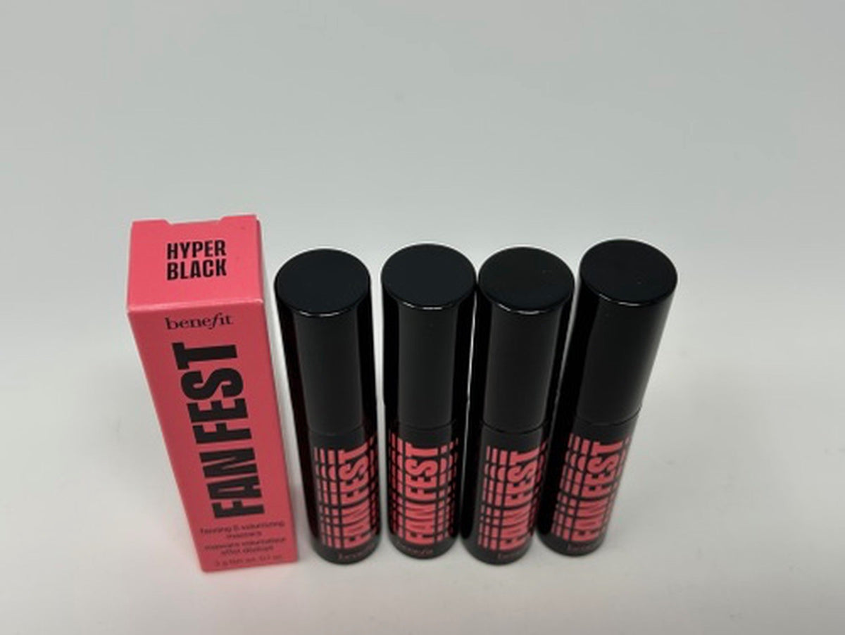 Benefit Fan Fest Volumizing & Fanning Mascara Set - Hyper Black 4 Pack
