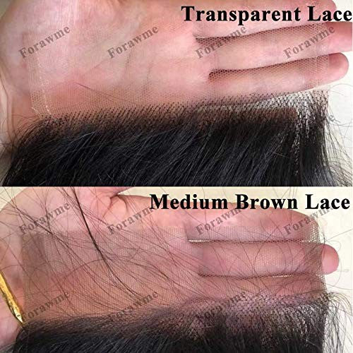 Brazilian Human Hair Lace Frontal 14-Inch Straight 1B Natural Black