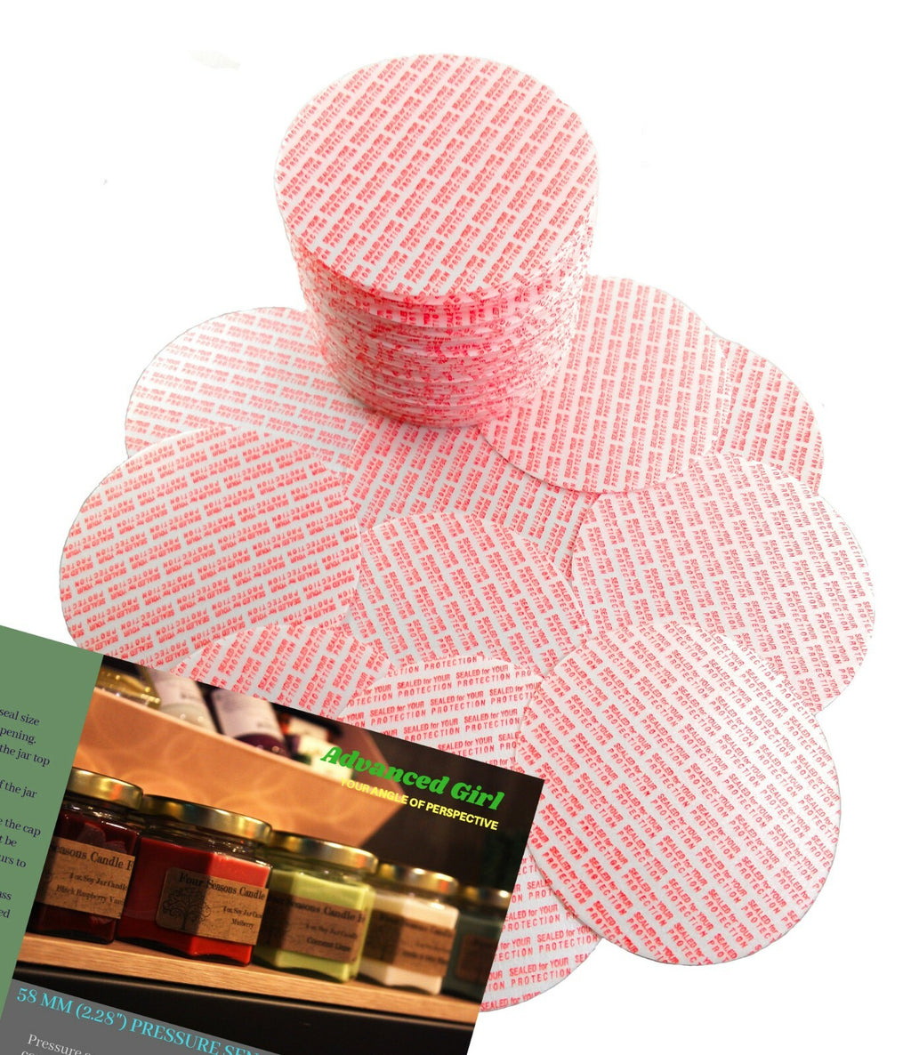 89mm Pressure Sensitive Seal Liners for Jars - No Induction Sealer Needed, 30/50/100/200+