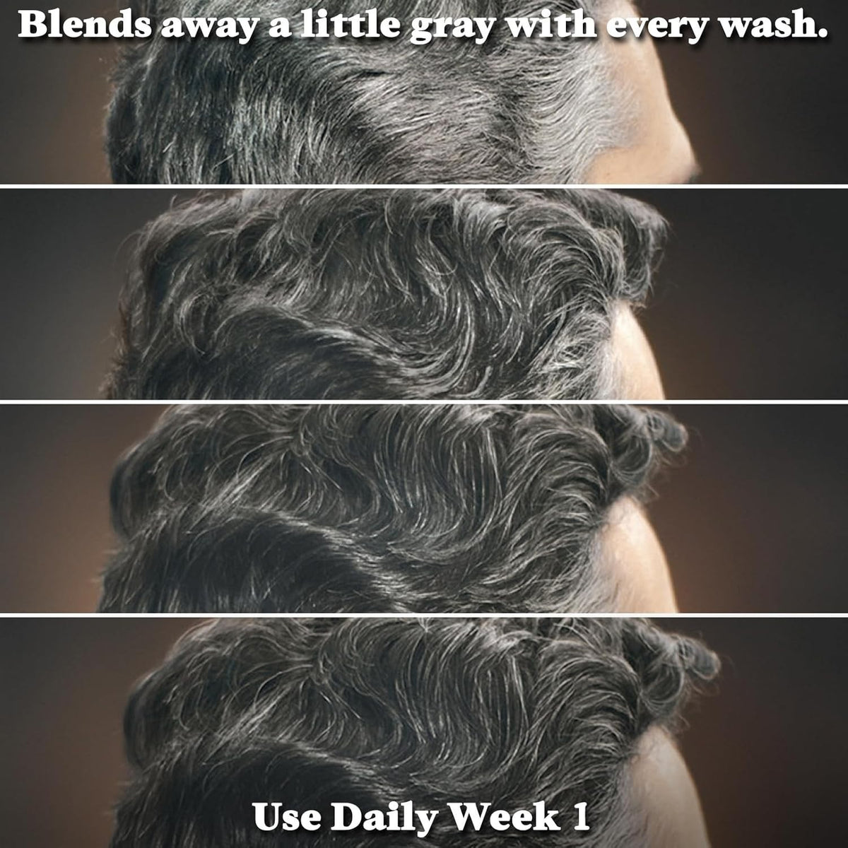 Natural Gray Hair Cover Shampoo for Black Hair Shine & Growth - Gradual Color