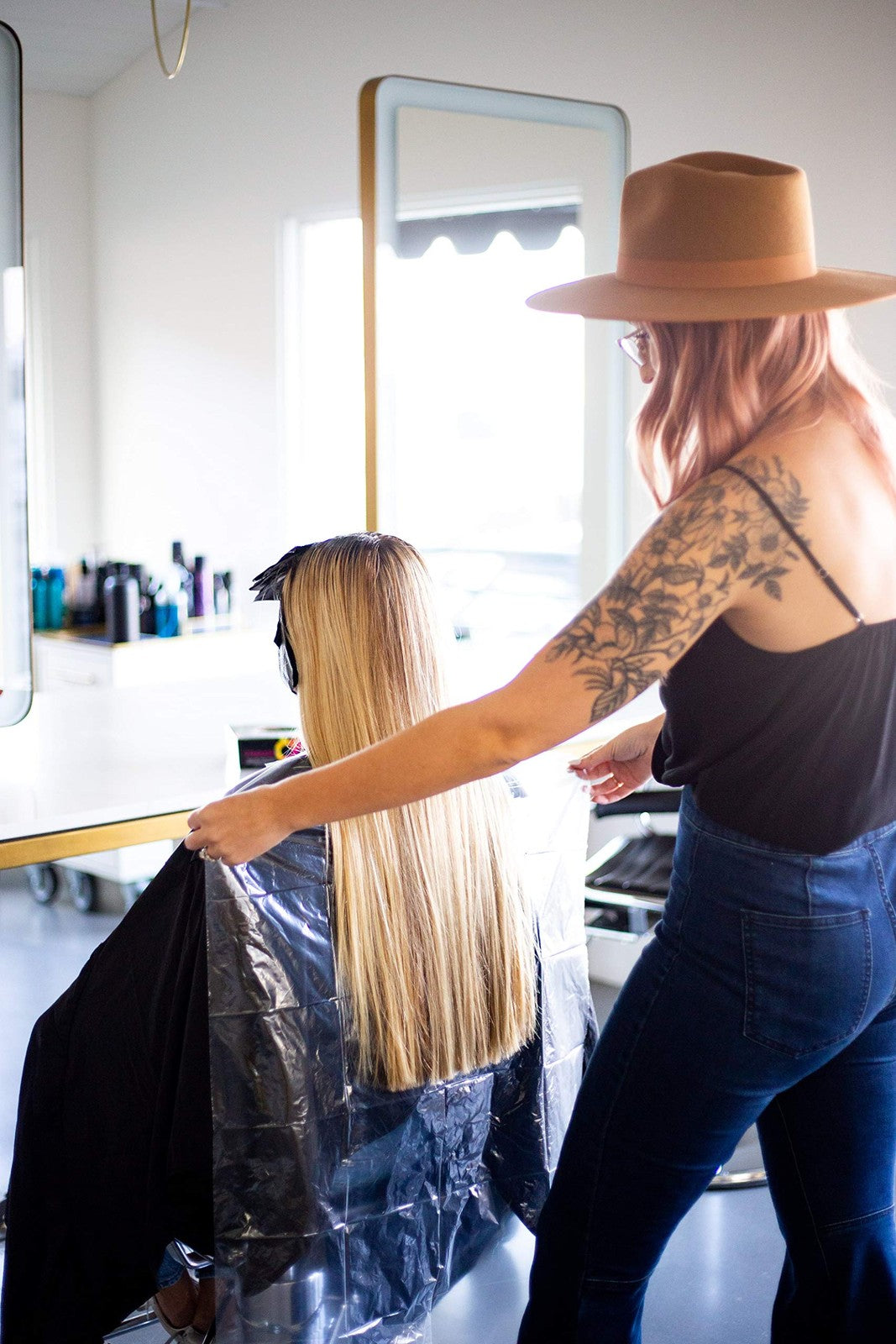 Disposable Hair Cutting Capes for Salons - Protective Client Bibs, Eco-Friendly Pack of 50