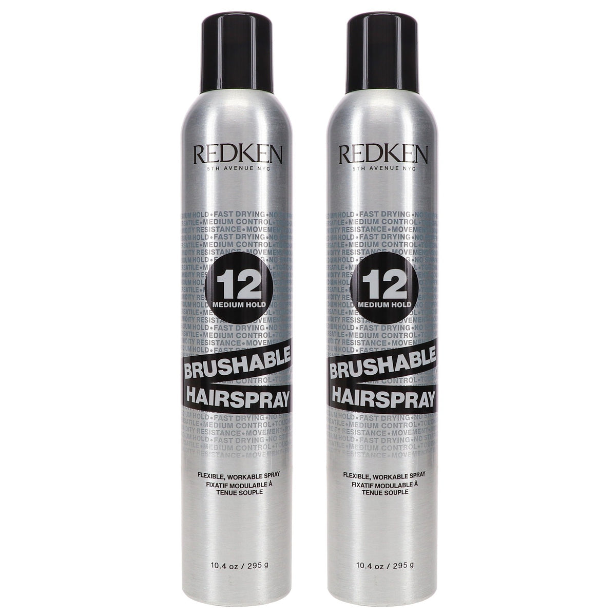 Redken Brushable Hairspray 12 - Flexible Hold & Hair Protectant 10.4 oz (2 Pack)