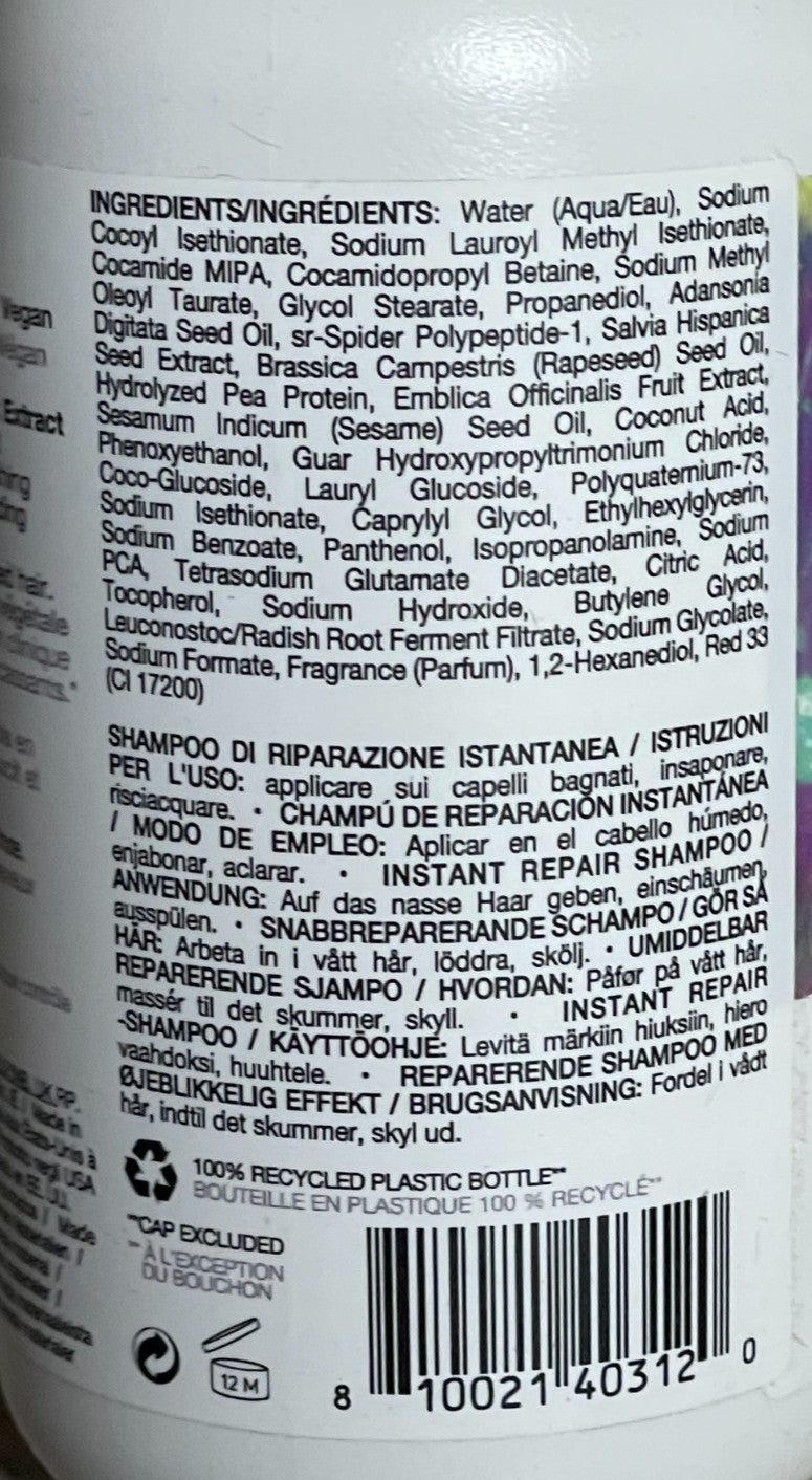 Instant Repair Shampoo for Hair 8 oz - Hydrating & Restoring Hair Care