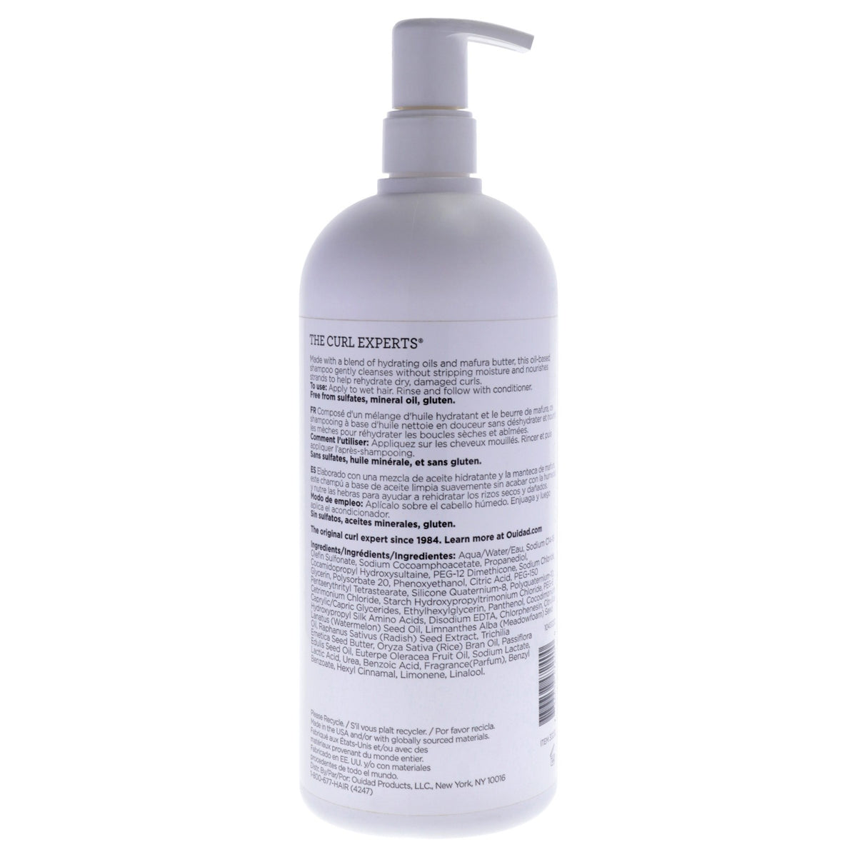 Unisex Nourishing Cleansing Oil Shampoo - 33.8 oz Sulfate-Free Hair Care