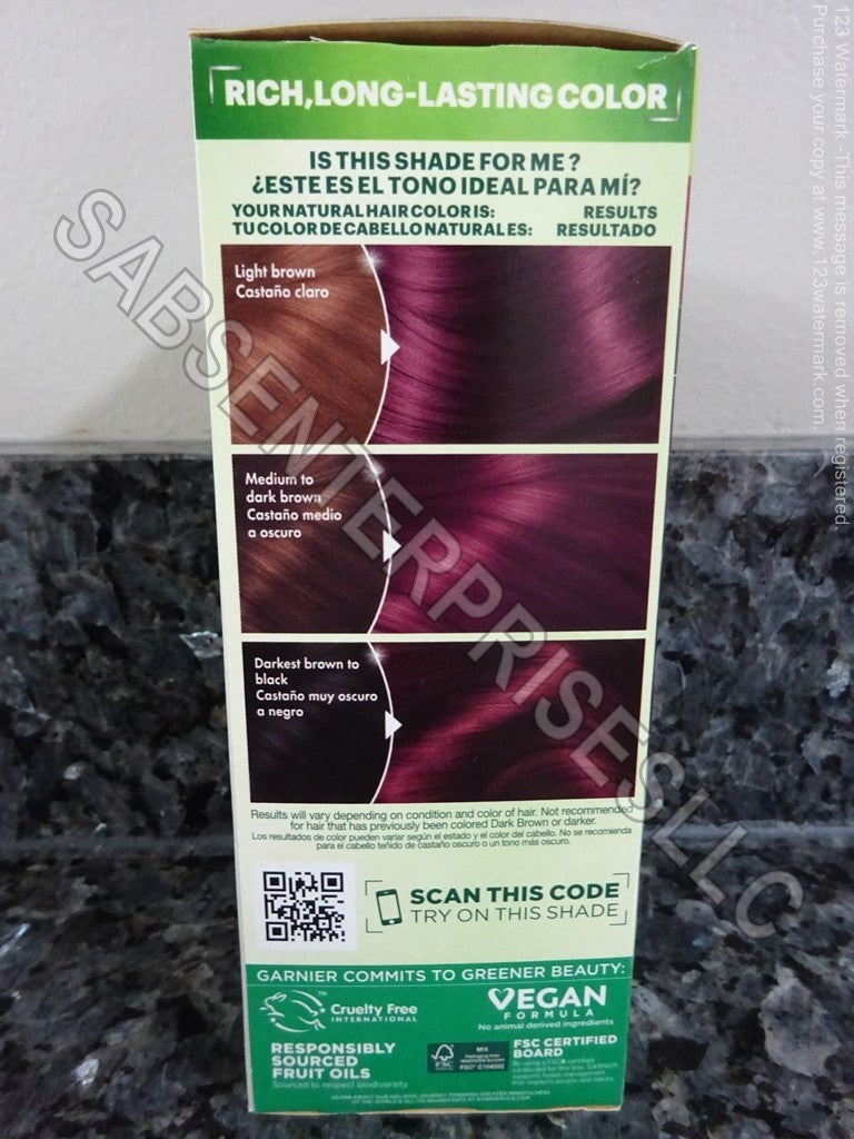 Garnier Nutrisse Hair Dye #42 Deep Burgundy Black Cherry - Pack of 3