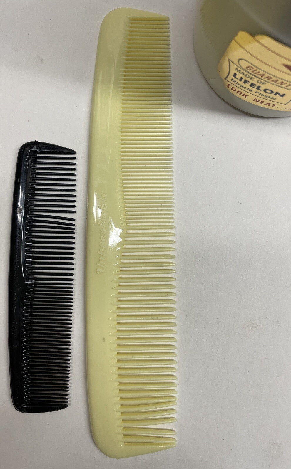 Vintage Spesco Unbreakable Pocket Combs Display Jar 1970s Collectible