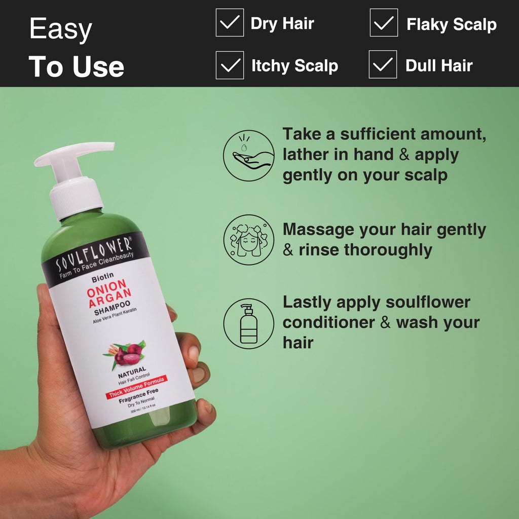 Biotin Onion Hair Growth Shampoo 300ml - Strengthens & Controls Hair Fall