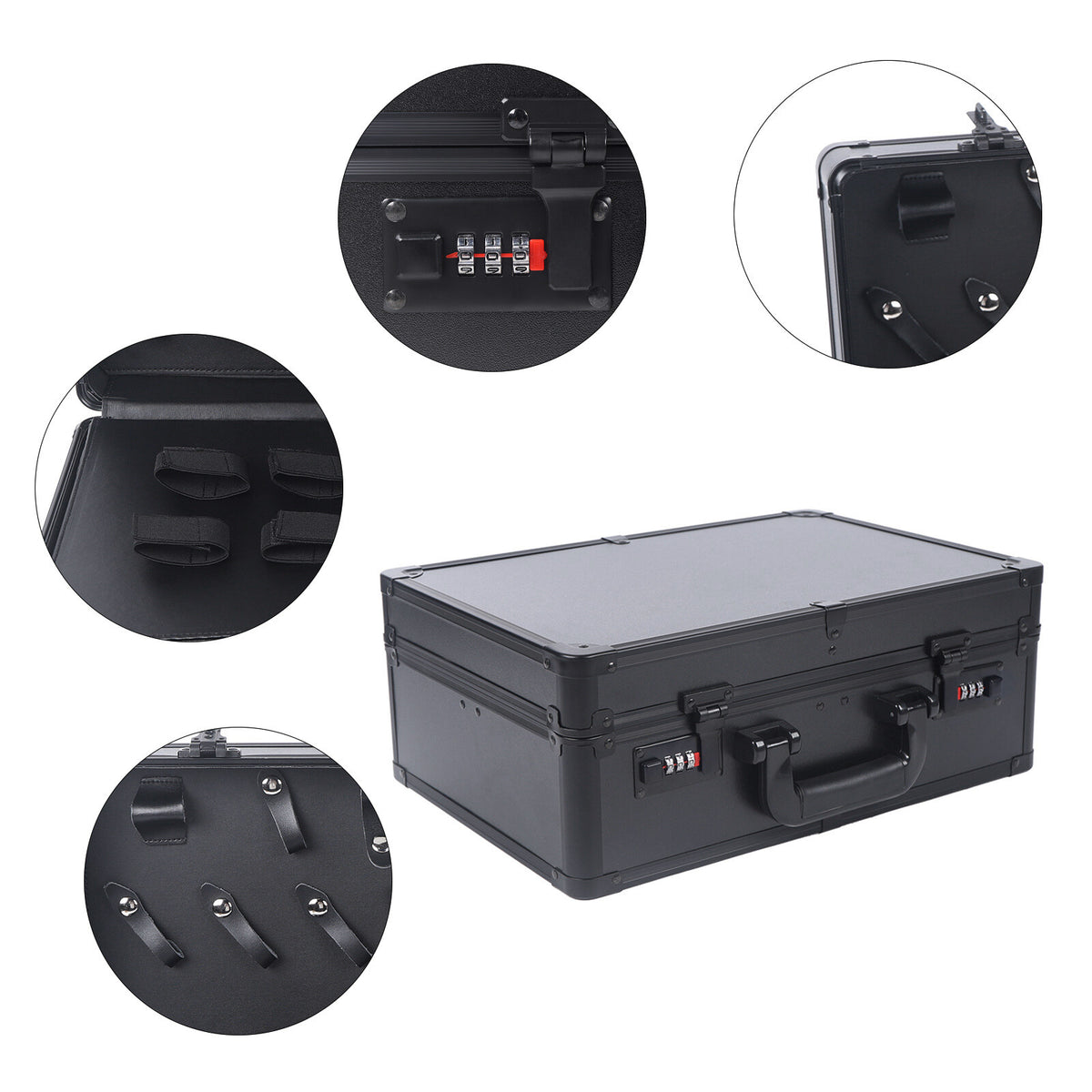 Portable Barber Tool Storage Case for Clippers, Scissors & Styling Accessories