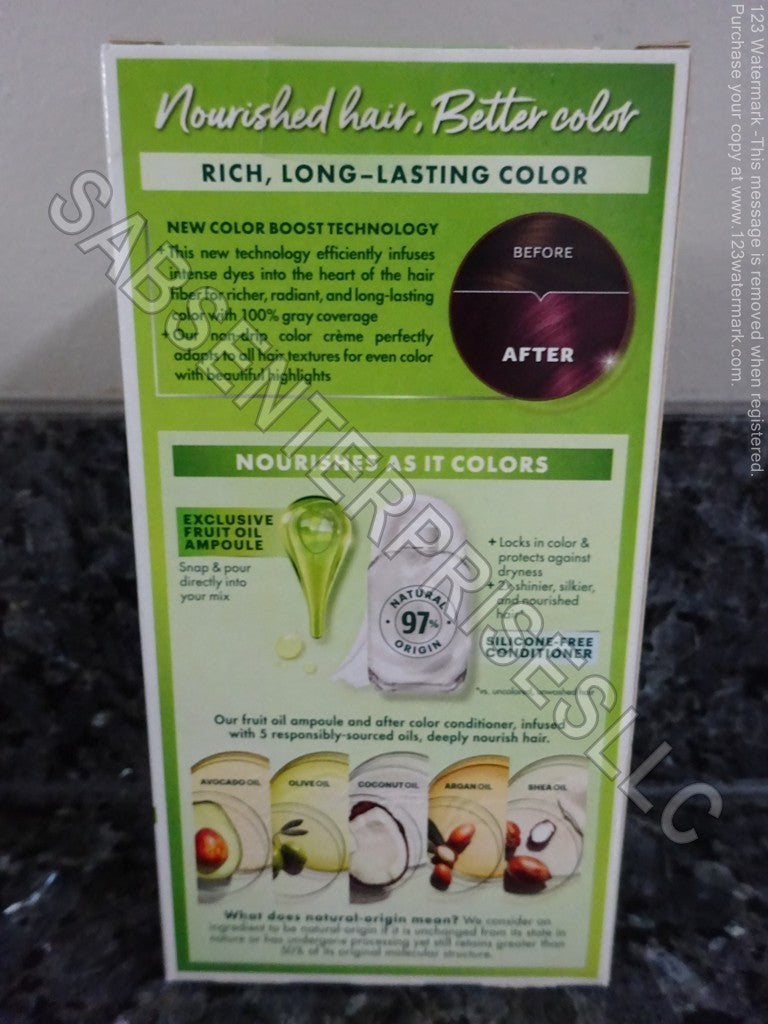 Garnier Nutrisse Hair Dye #42 Deep Burgundy Black Cherry - Pack of 3