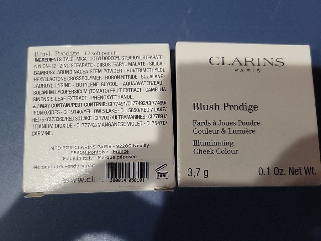 Clarins Blush Prodige Illuminating Cheek Color Soft Peach 0.1oz / 3g (2-Pack)