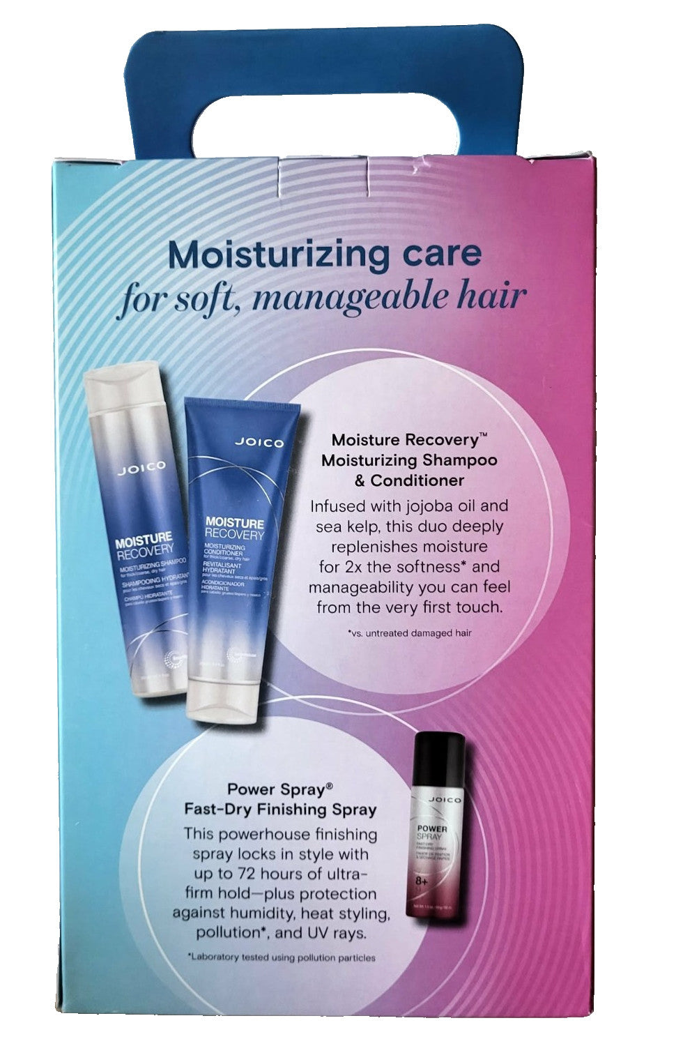 Moisture Recovery Hair Care Set with Shampoo Conditioner & Hairspray - Joico