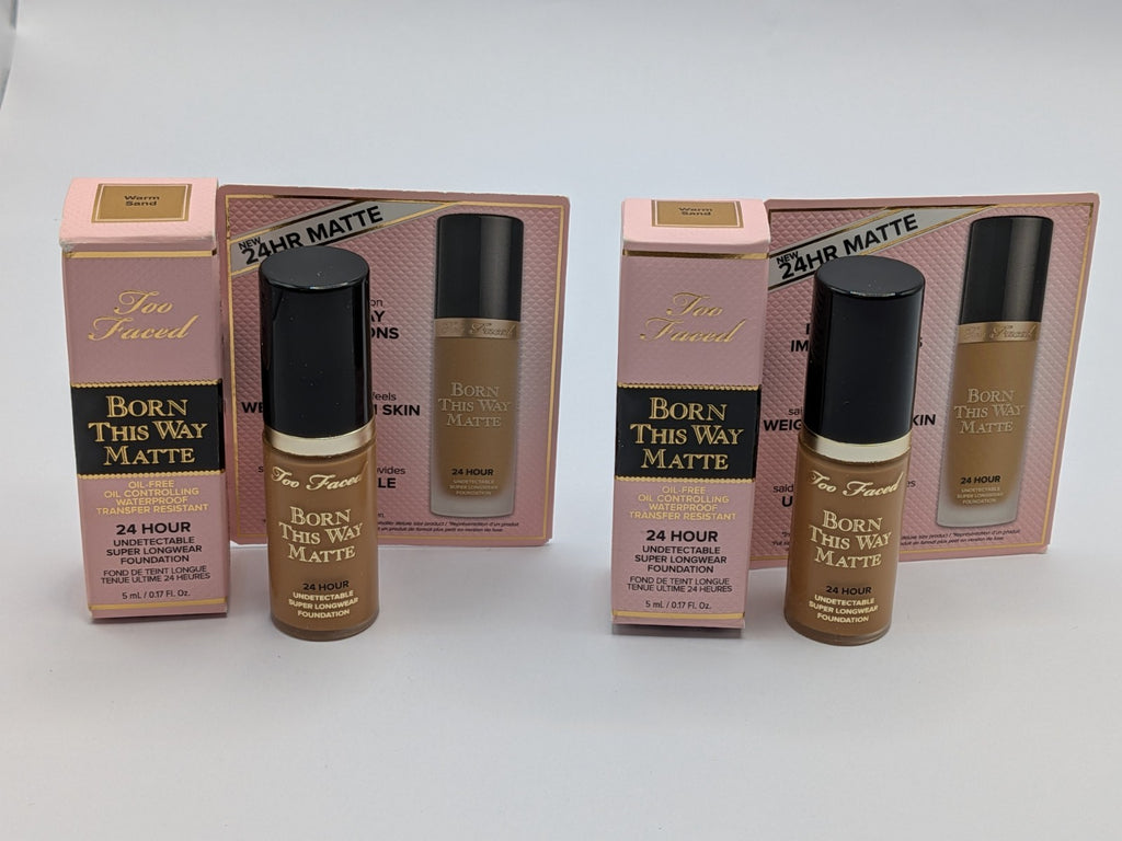 Too Faced Born This Way Matte Foundation WARM SAND Mini 0.17oz - Long Wear
