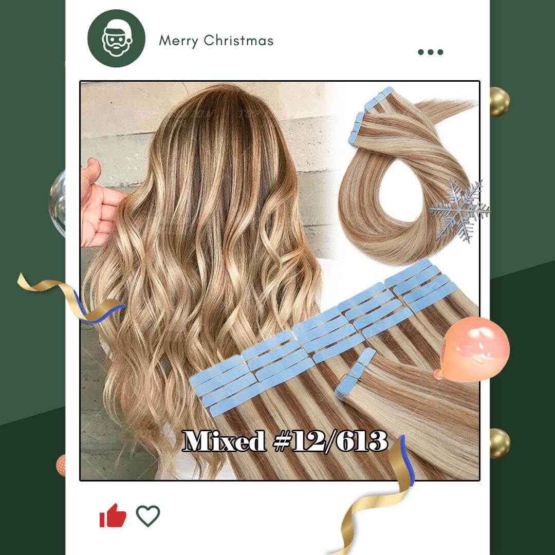 150g Thick Tape-In Human Hair Extensions - Remy Virgin Hair, 16-24 Inches