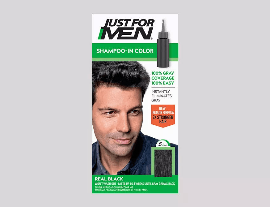2 Pack Hair Color Kit for Men - Natural Black, Quick & Permanent