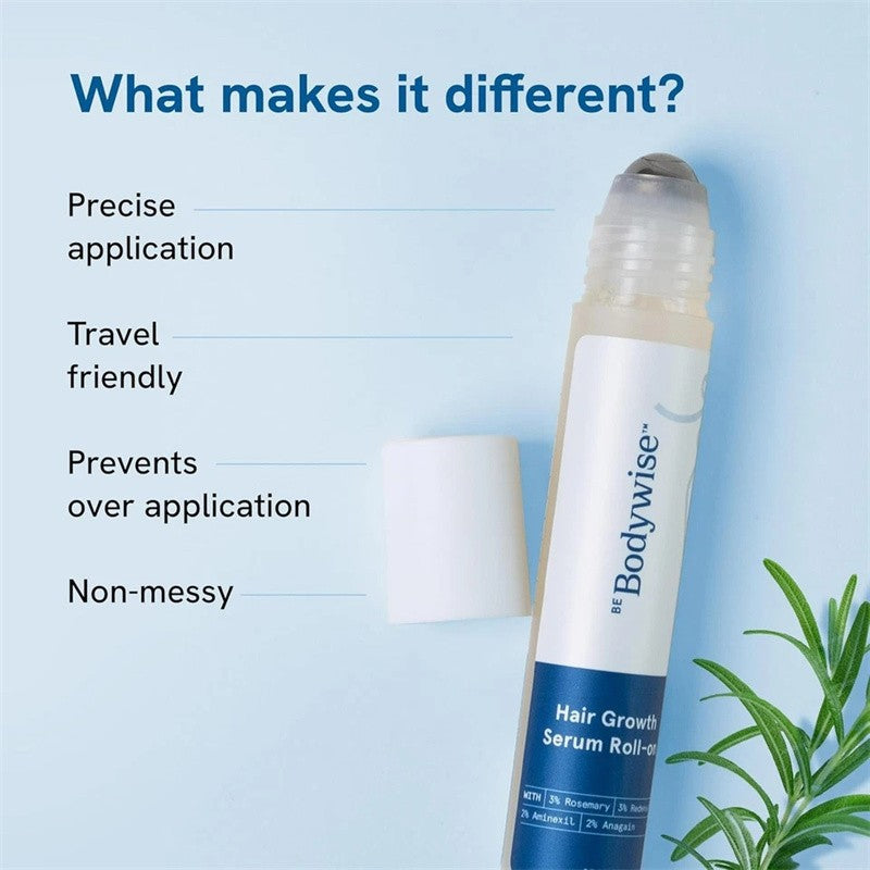 Hair Growth Serum Roll-On with Rosemary & Redensyl - 25ml, Anti-Hair Loss Treatment