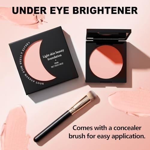 Brightening Under Eye Concealer with Brush - Pink, 1 Ounce