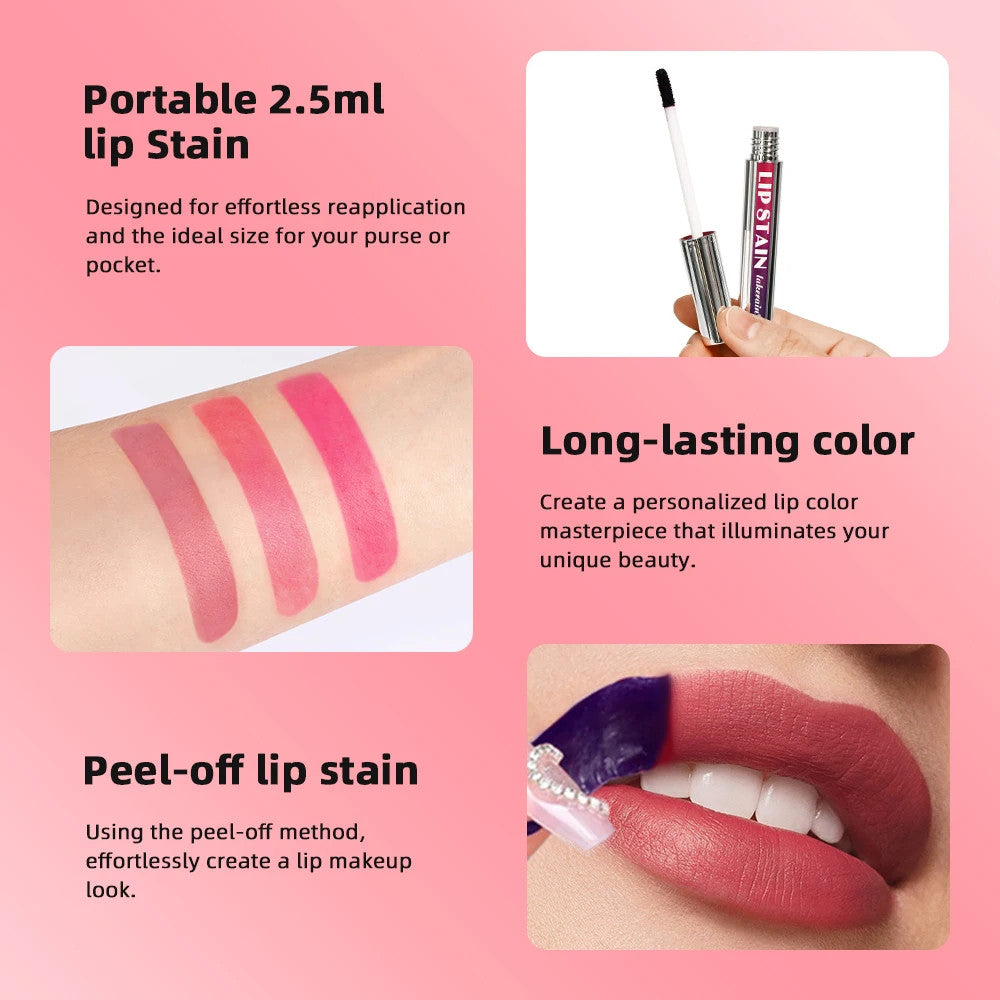 Long Lasting Waterproof Lip Stain - Transfer Proof Pink Lip Tint