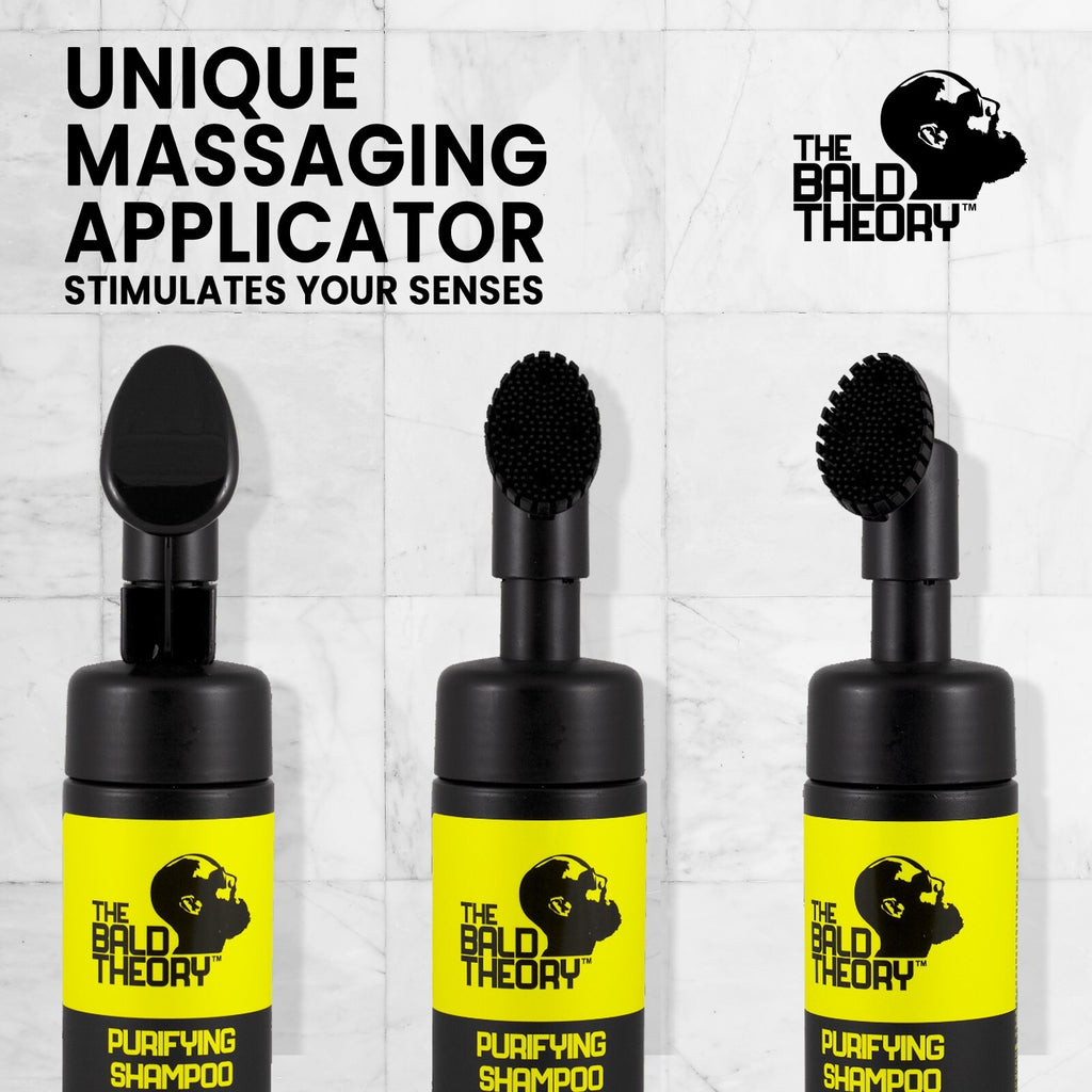 Scalp Healing Serum & Organic Purifying Shampoo with Massage Applicator