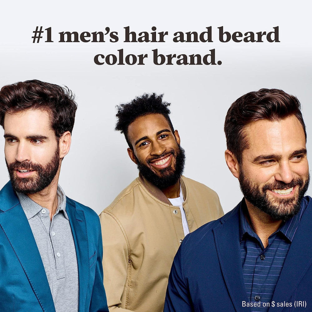 Beard & Mustache Coloring Kit for Gray Hair - Medium Brown 3 Pack