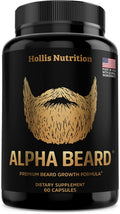 Beard Growth Vitamins with Biotin and DHT Support for Men - 60 Capsules