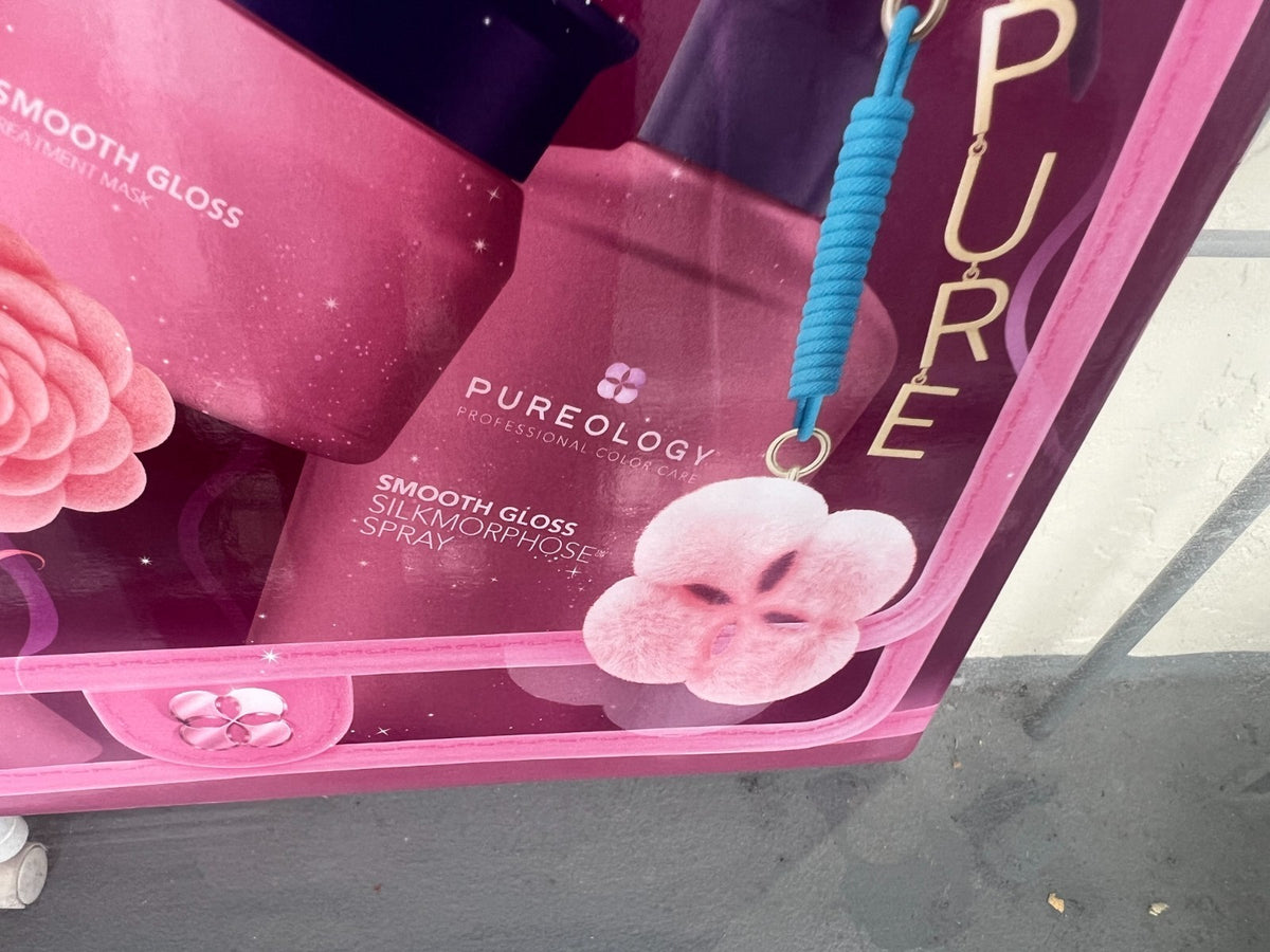 Pureology Smooth Gloss To Go Hair Care Set - Shampoo Mask & Spray for Frizz & Shine