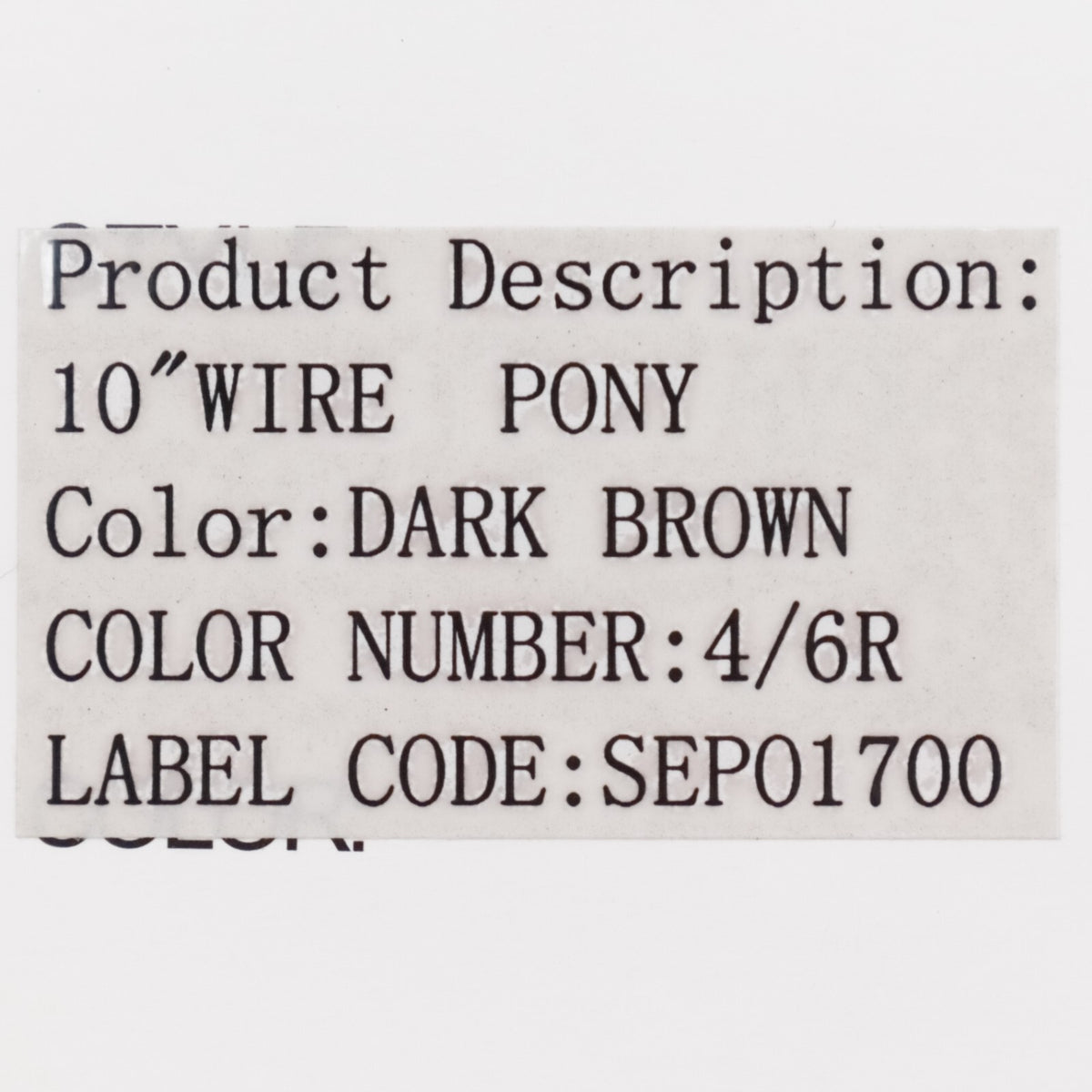10-Inch Dark Brown Ponytail Extension with Wire Attachment - Synthetic Hair