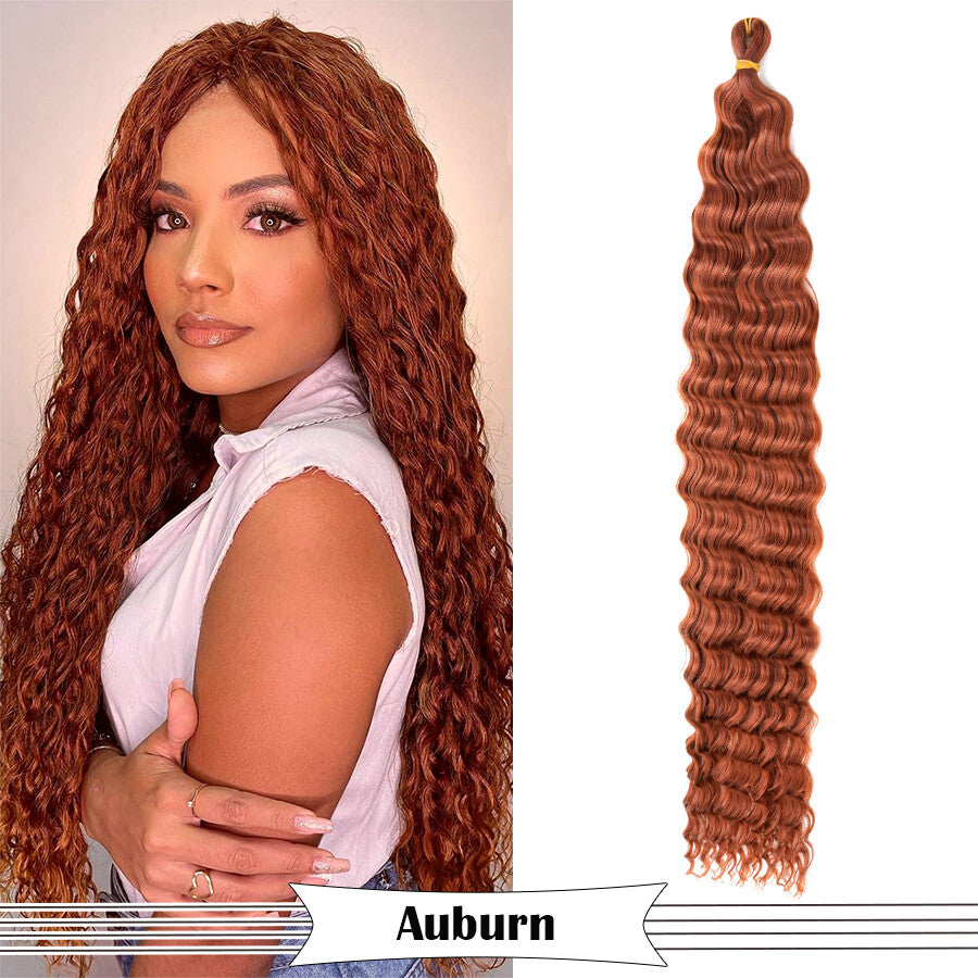 Long Boho Crochet Water Wave Braid Hair Extensions - Curly Synthetic Hair