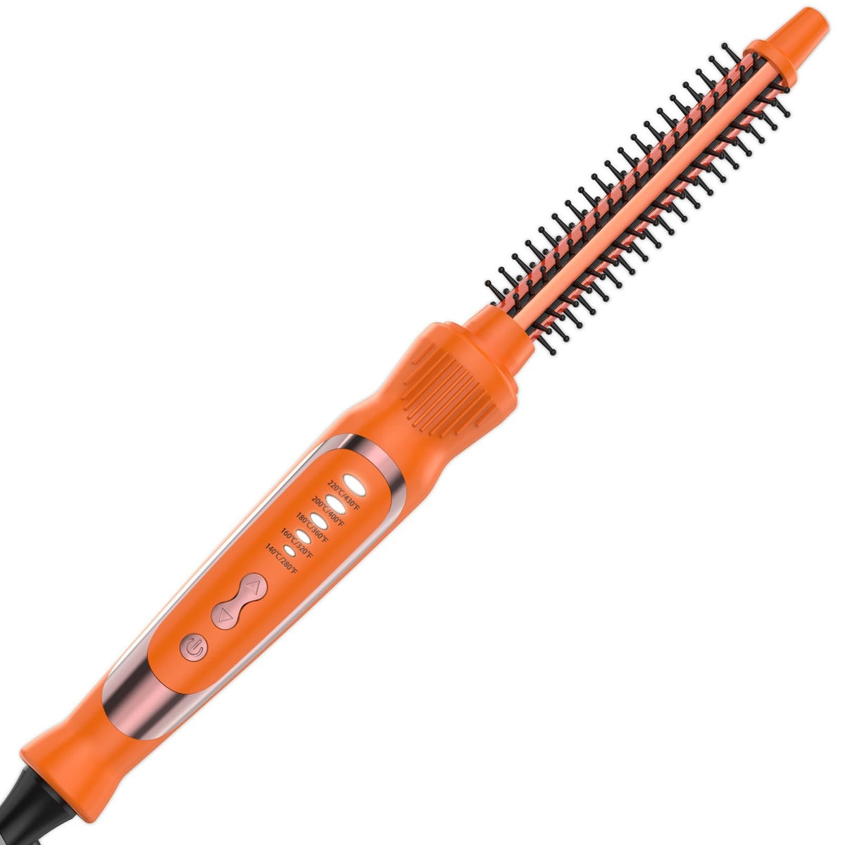 1/2 Inch Ceramic Curling Iron Brush for Short Hair Styling, Heat Settings