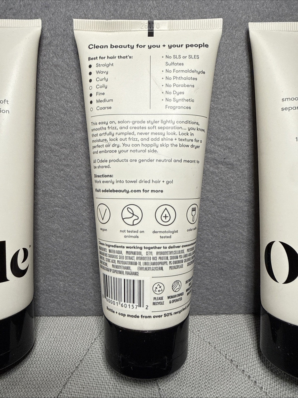 Lot of 3 Odele Air Dry Styler Serums for Light Moisture 6 fl oz